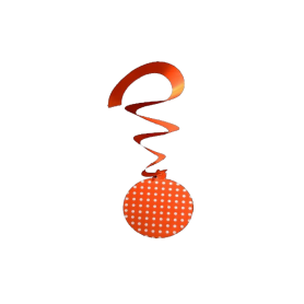Espiral Polka Naranja Paquete x4