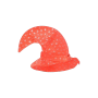Sombrero Bruja en Terciopelo Rojo