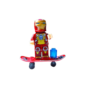 Muñeco Lego Iron Man En Patineta