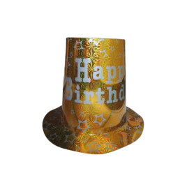 Sombrero Holográfico Happy Birthday Largo