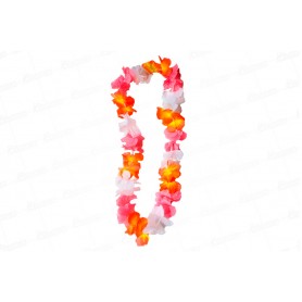 Collar Hawaiano Rosa - Blanco - Naranja
