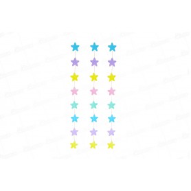 Cortinero Estrellas Pastel Paquete x3 Dfiestas