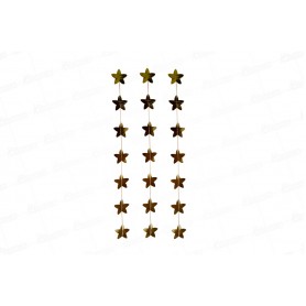 Cortinero Estrellas Dorado Metalizado Paquete x3 Dfiestas
