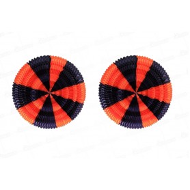 Espiral Girasol Pequeño x2 Naranja - Negro