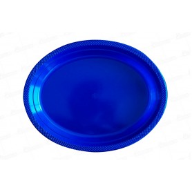 Plato Bandeja Premium Azul Rey Sempertex Paquete x5