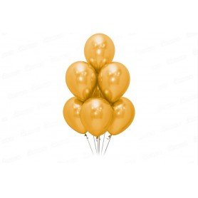 Bomba Globo R18x6 Unidades Sempertex Metal Dorado