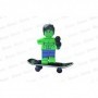 Muñeco Lego Hulk En Patineta
