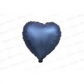 Globo Cromado Corazón Azul