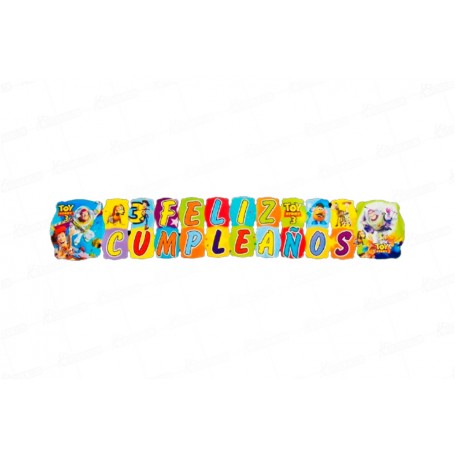 Letrero Grande Feliz Cumpleaños Toy Story