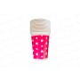 Vaso Polka Fucsia Paquete x12